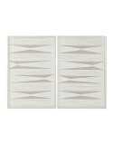 Cuadro Home ESPRIT Blanco Beige Moderno Urbano 60 x 3 x 90 cm (2 Unidades)