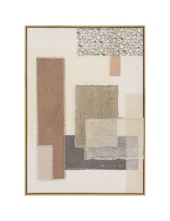 Cuadro Home ESPRIT Marrón Beige Abstracto Urbano 50 x 3 x 70 cm (2 Unidades)