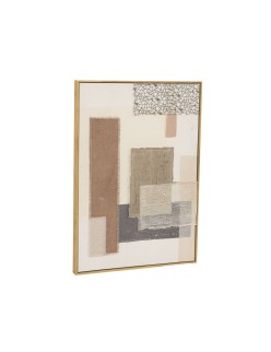 Cuadro Home ESPRIT Marrón Beige Abstracto Urbano 50 x 3 x 70 cm (2 Unidades)
