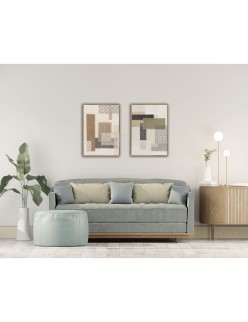 Cuadro Home ESPRIT Marrón Beige Abstracto Urbano 50 x 3 x 70 cm (2 Unidades)