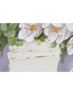Cuadro Home ESPRIT Blanco Gris Romántico 140 x 3 x 70 cm (2 Unidades)