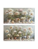 Cuadro Home ESPRIT Maceta Tradicional 120 x 3 x 60 cm (2 Unidades)