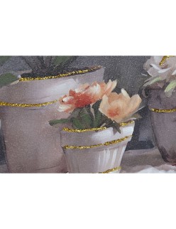 Cuadro Home ESPRIT Maceta Tradicional 120 x 3 x 60 cm (2 Unidades)