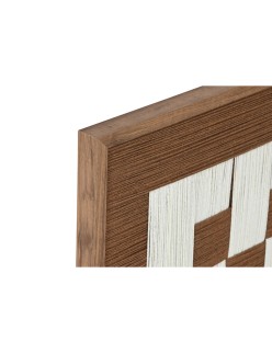 Cuadro Home ESPRIT Blanco Marrón Beige Moderno Urbano 50 x 3 x 50 cm (2 Unidades)