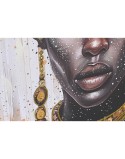 Quadro Home ESPRIT Nero Dorato Coloniale Africana 60 x 3 x 90 cm (2 Unità)