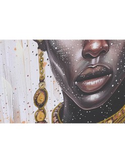 Cadre Home ESPRIT Noir Doré Colonial Africaine 60 x 3 x 90 cm (2 Unités)