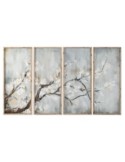 Cuadro Home ESPRIT Azul Blanco Marrón Oriental 200 x 2,5 x 120 cm