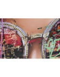 Pintura Home ESPRIT Preto Moderno chica Lacado 82 x 4 x 82 cm (2 Unidades)