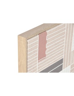 Cuadro Home ESPRIT Marrón Beige A cuadros Urbano 60 x 3 x 80 cm (2 Unidades)