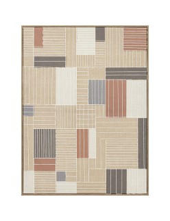 Cuadro Home ESPRIT Marrón Beige A cuadros Urbano 60 x 3 x 80 cm (2 Unidades)