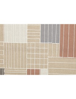 Pintura Home ESPRIT Castanho Bege Aos quadrados Urbana 60 x 3 x 80 cm (2 Unidades)