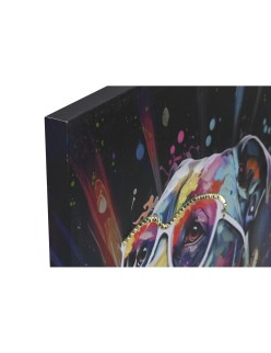 Cuadro Home ESPRIT Negro Moderno Perro 60 x 3 x 90 cm (2 Unidades)