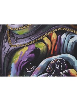 Cuadro Home ESPRIT Negro Moderno Perro 60 x 3 x 90 cm (2 Unidades)