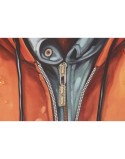 Painting Home ESPRIT Grey Orange Cow Modern Lacquered 82 x 4,5 x 82 cm (2 Units)