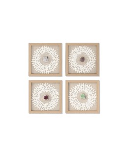 Cuadro Home ESPRIT Blanco Natural Moderno 22 x 2 x 22 cm