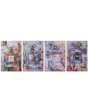 Cuadro Home ESPRIT 60 x 2,5 x 90 cm (4 Unidades)