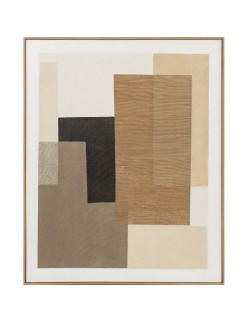 Cuadro Home ESPRIT Marrón Beige Abstracto Urbano 80 x 4,5 x 100 cm (2 Unidades)