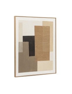 Cuadro Home ESPRIT Marrón Beige Abstracto Urbano 80 x 4,5 x 100 cm (2 Unidades)