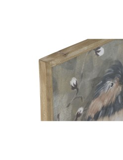 Cuadro Home ESPRIT Verde Pájaros Shabby Chic 50 x 2 x 50 cm (4 Unidades)