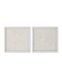Cuadro Home ESPRIT Blanco Natural Escandinavo 35 x 2 x 35 cm