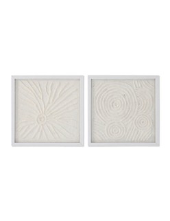 Cuadro Home ESPRIT Blanco Natural Escandinavo 35 x 2 x 35 cm