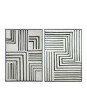 Cuadro Home ESPRIT Blanco Negro Urbano (2 Unidades)