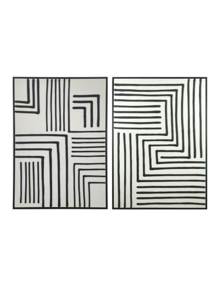 Cuadro Home ESPRIT Blanco Negro Urbano (2 Unidades)