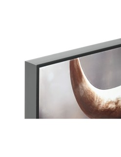Cuadro Home ESPRIT Negro Dorado Moderno Toro Lacado 100 x 4 x 100 cm (2 Unidades)
