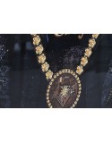 Pintura Home ESPRIT Preto Dourado Moderno Touro Lacado 100 x 4 x 100 cm (2 Unidades)