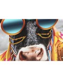Painting Home ESPRIT Cow Modern Lacquered 90 x 4 x 60 cm (2 Units)