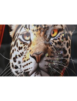 Quadro Home ESPRIT Giallo Azzurro Nero Rosa Animale Moderno Laccato 50 x 4 x 100 cm (3 Unità)