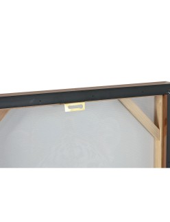 Cuadro Home ESPRIT Amarillo Azul Negro Rosa Animal Moderno Lacado 50 x 4 x 100 cm (3 Unidades)