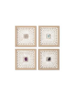 Cuadro Home ESPRIT Blanco Natural Moderno 22 x 2 x 22 cm