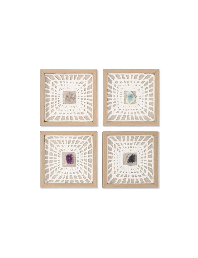 Cuadro Home ESPRIT Blanco Natural Moderno 22 x 2 x 22 cm