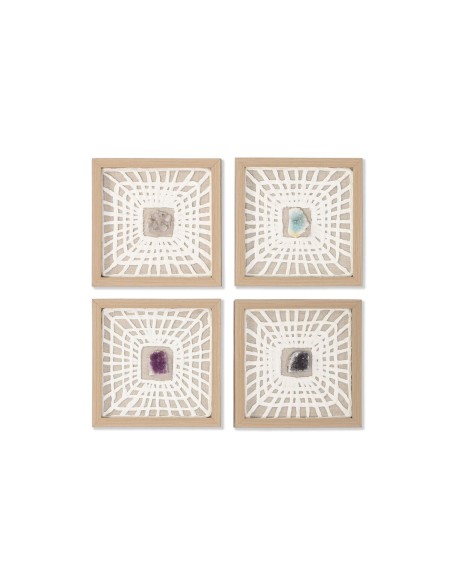 Painting Home ESPRIT White Natural Modern 22 x 2 x 22 cm