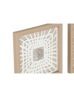 Cuadro Home ESPRIT Blanco Natural Moderno 22 x 2 x 22 cm