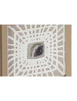 Cuadro Home ESPRIT Blanco Natural Moderno 22 x 2 x 22 cm
