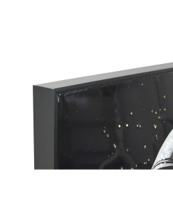 Cuadro Home ESPRIT Azul Negro Moderno Astronauta Lacado 100 x 4 x 100 cm (2 Unidades)