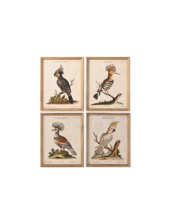 Quadro Home ESPRIT Beige Tropicale 40 x 2 x 50 cm (4 Unità)