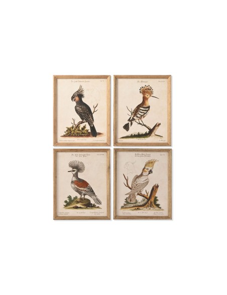 Quadro Home ESPRIT Beige Tropicale 40 x 2 x 50 cm (4 Unità)