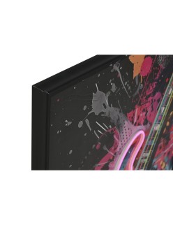 Painting Home ESPRIT Black Guitar Loft 63 x 3,7 x 93 cm (2 Units)