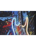 Painting Home ESPRIT Black Guitar Loft 63 x 3,7 x 93 cm (2 Units)