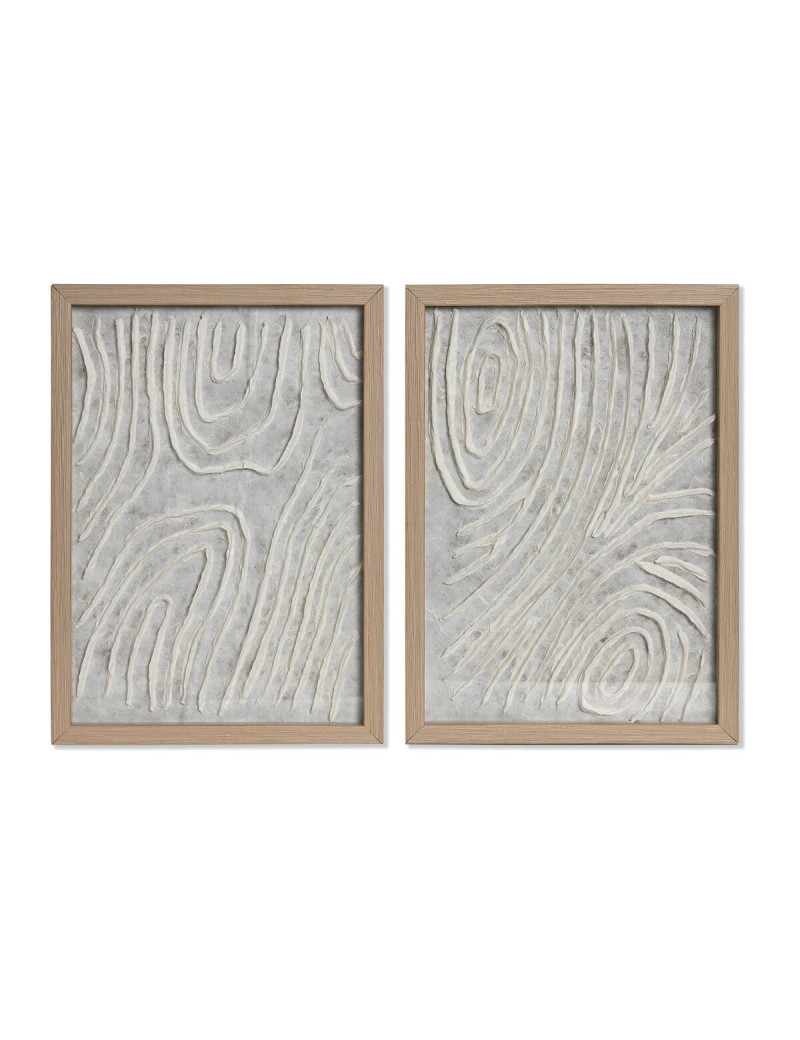 Cuadro Home ESPRIT Blanco Natural Escandinavo 25 x 2 x 35 cm