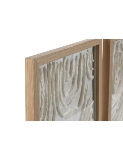 Cuadro Home ESPRIT Blanco Natural Escandinavo 25 x 2 x 35 cm