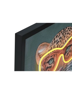 Quadro Home ESPRIT Verde Beige Rosa Fiori Leopardo Moderno 63 x 3 x 93 cm (2 Unità)