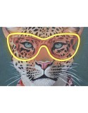 Cuadro Home ESPRIT Verde Beige Rosa Flores Leopardo Moderno 63 x 3 x 93 cm (2 Unidades)