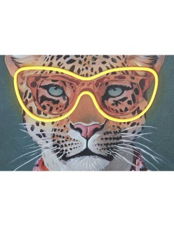 Quadro Home ESPRIT Verde Beige Rosa Fiori Leopardo Moderno 63 x 3 x 93 cm (2 Unità)
