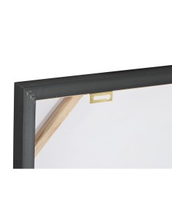 Cuadro Home ESPRIT Negro Turquesa Tigre Lacado 60 x 3,5 x 60 cm (2 Unidades)