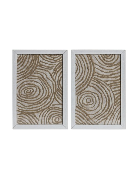 Cuadro Home ESPRIT Blanco Natural Moderno 20 x 2 x 30 cm