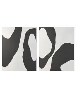 Cuadro Home ESPRIT Blanco Azul marino Moderno Urbano 140 x 3 x 180 cm (2 Unidades)